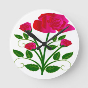 RELÓGIO REDONDO ROSAS