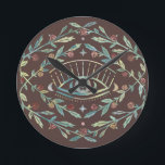 Relógio Redondo Rosas Místicos Vinhas Magnéticas Boho Colorido<br><div class="desc">Esta mão fez um padrão que faz um design incrível para sua casa. Veja meu compro para mais ou me avise se você quer algo personalizado!</div>