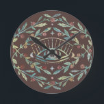 Relógio Redondo Rosas Místicos Vinhas Magnéticas Boho Colorido<br><div class="desc">Esta mão fez um padrão que faz um design incrível para sua casa. Veja meu compro para mais ou me avise se você quer algo personalizado!</div>