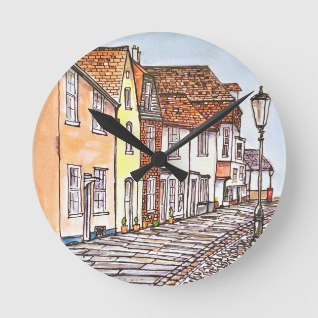 Relógio Redondo Row Of Houses (Frente)