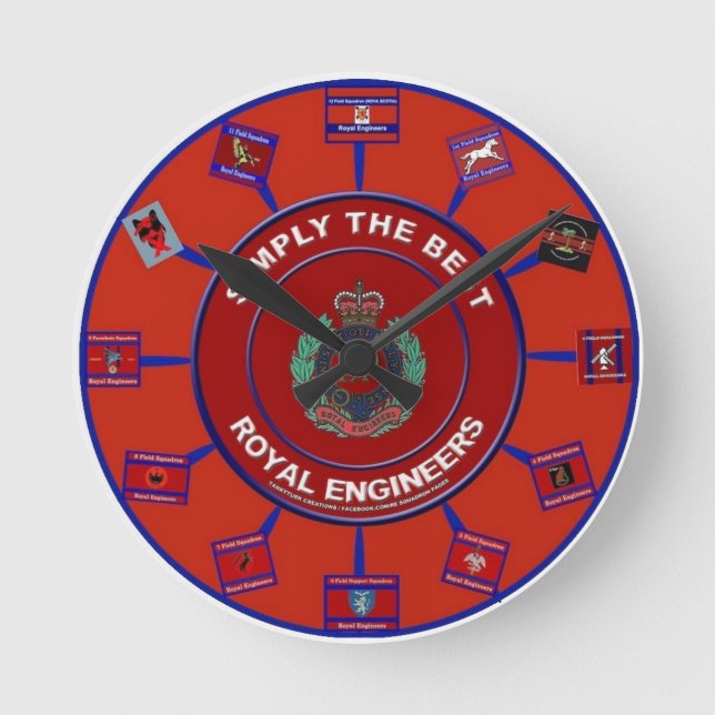 RELÓGIO REDONDO ROYAL ENGINEER CLOCK (Frente)