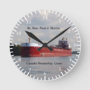 Relógio Redondo Rt. Hon Paul J. Martin clock