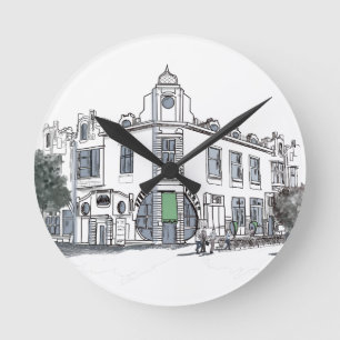 Relógio Redondo rua da cidade antiga