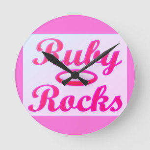 Relógio Redondo Ruby Rocks design SWEET PINK