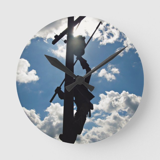 Relógio Redondo Rusty the Lineman (Frente)