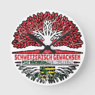 Relógio Redondo Sachsen Sächsisch Schweizer Schweiz Baum Wurzel