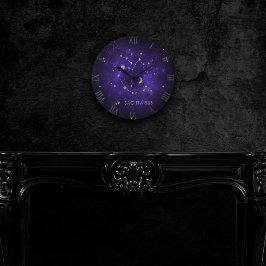 Relógio Redondo Sagitário Roxo Zodiac | Astrologia Horoscópio