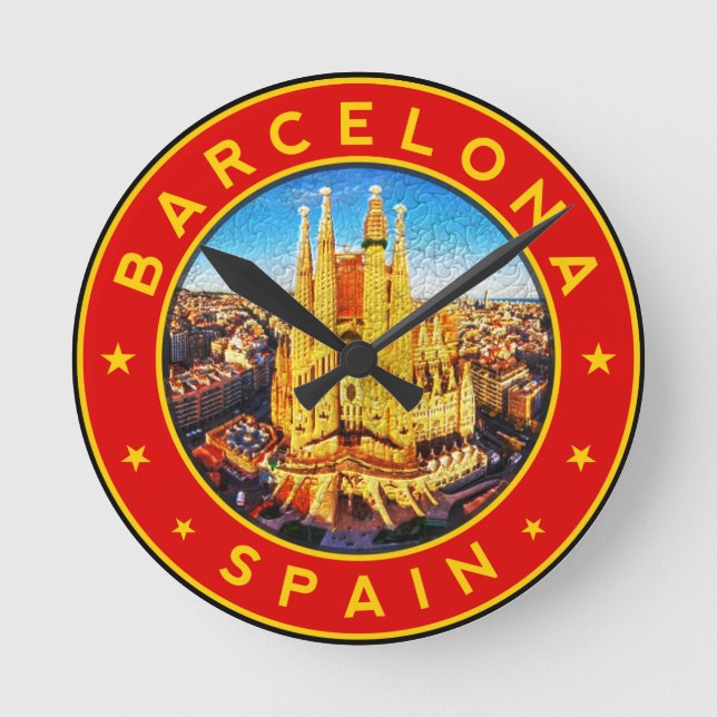 Relógio Redondo Sagrada Família Barcelona (Frente)