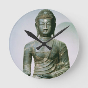 Relógio Redondo Sakyamuni assentado Buddha de Ch'ungung-ni (ferro)
