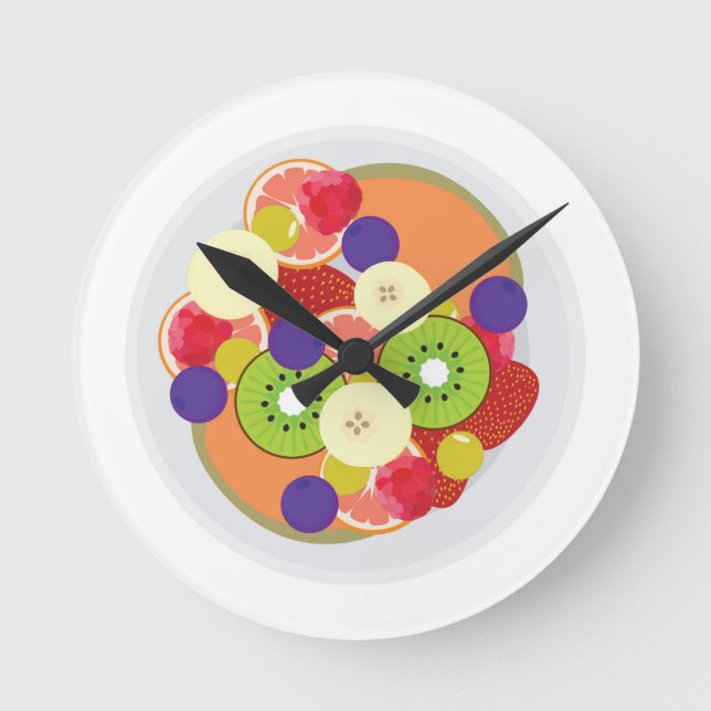 Relógio Redondo Salada de Frutas (Frente)
