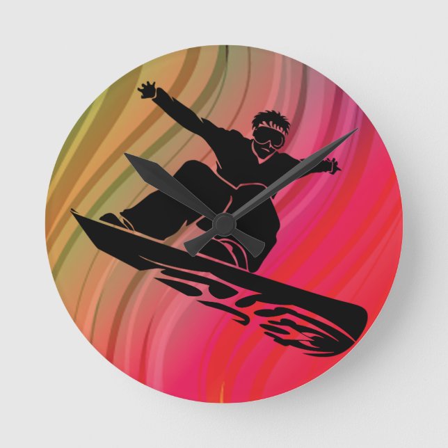 Relógio Redondo Salto de Neve (Frente)