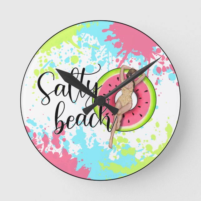 Relógio Redondo Salty Beach (Frente)