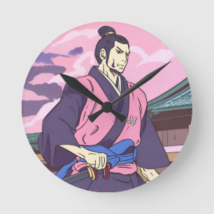 Relógio Redondo samurai