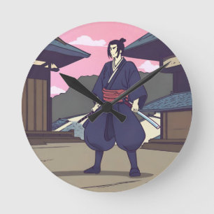 Relógio Redondo samurai