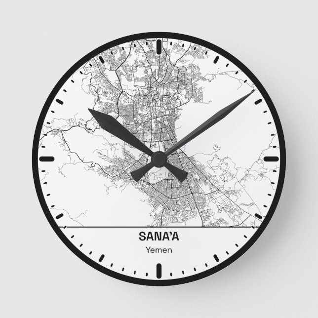 Relógio Redondo Sanaa Clock City Line Art (Frente)