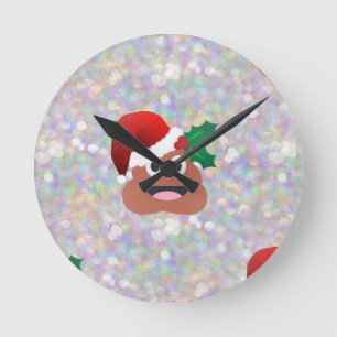 Relógio Redondo santa claus emoji