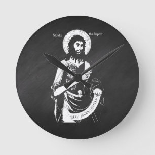 Relógio Redondo Santo John The Baptist