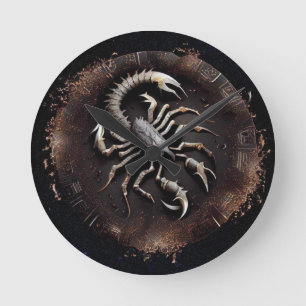 Relógio Redondo Scorpio Zodiac Wall Clock