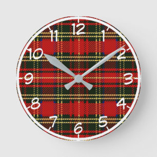 Relógio Redondo Scottish Flannel