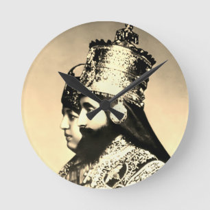 Relógio Redondo Selassie I Jah Rastafari Rasta Reggae Livity Raíze