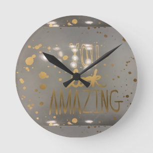 Relógio Redondo Sempre que olha para o tempo, CLOCK...