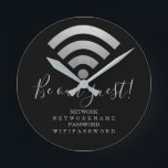 Relógio Redondo Senha e rede de Wifi personalizadas<br><div class="desc">A senha e a rede de Wifi personalizaram o pulso de disparo de parede da informação - ideal para a casa ou o negócio. este pulso de disparo é - adicione seus próprios rede e detalhes de Wi-Fi - pulsos de disparo práticos e informativos de Ricaso</div>