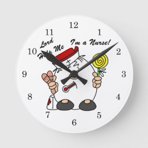 Relógio Redondo Senhor me ajude, sou enfermeira
