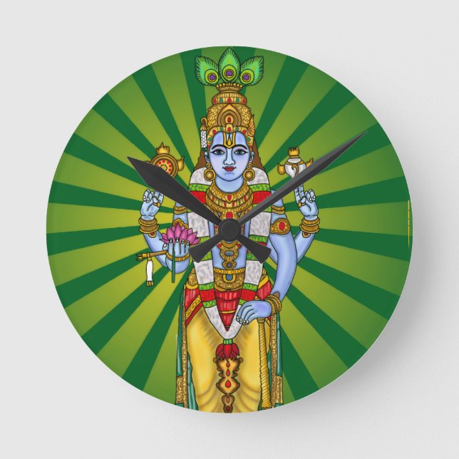 Relógio Redondo Senhor Vishnu  (Frente)