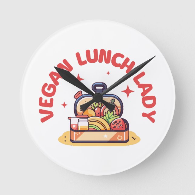 RELÓGIO REDONDO SENHORA DO ALMOÇO VEGANO (Frente)