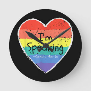 Relógio Redondo Senhora Vice Presidente, estou falando Kamala Harr