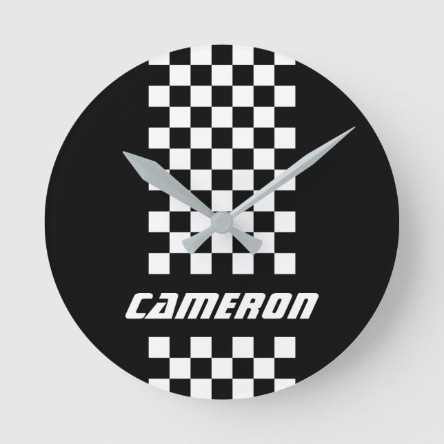 Relógio Redondo Seu nome Cores Completamente Personalizadas - Faix (Frente)