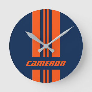 Relógio Redondo Seu Nome Cores Totalmente Personalizadas Faixas 1