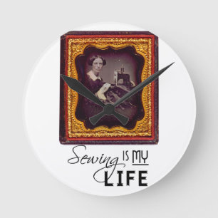 Relógio Redondo Sewing é minha vida