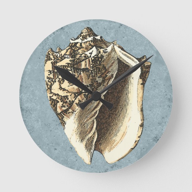 Relógio Redondo Shell Conch Stonewash (Frente)