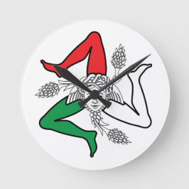 Relógio Redondo Sicilian Trinacria Medusa Design