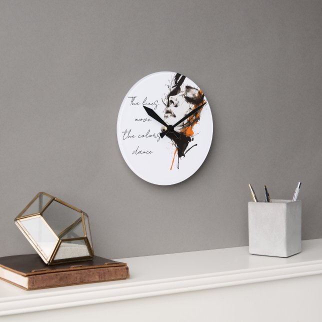 Relógio Redondo Silent Power – Modern Artistic Wall Clock (Escritório)