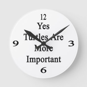 Relógio Redondo Sim as tartarugas são mais importantes