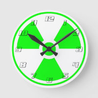 Símbolo de radiação radioativa nuclear em verde