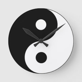 Relógio Redondo Símbolo Yin e Yang