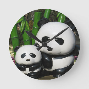 Relógio Redondo Sinal da panda do jardim zoológico de Ueno