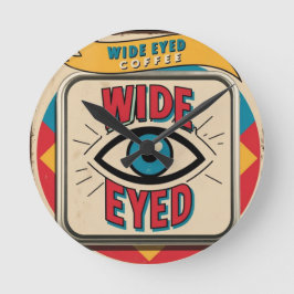 Relógio Redondo Sinal de anúncio de cometal com café eted largo