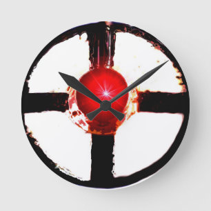 Relógio Redondo Sinal de ferrovia Wig Wag