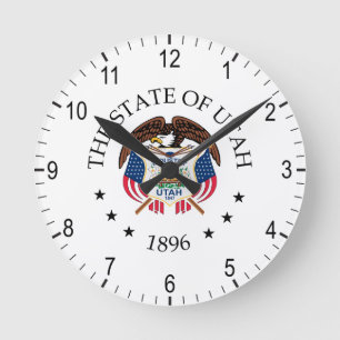 Relógio Redondo Sinal de Utah