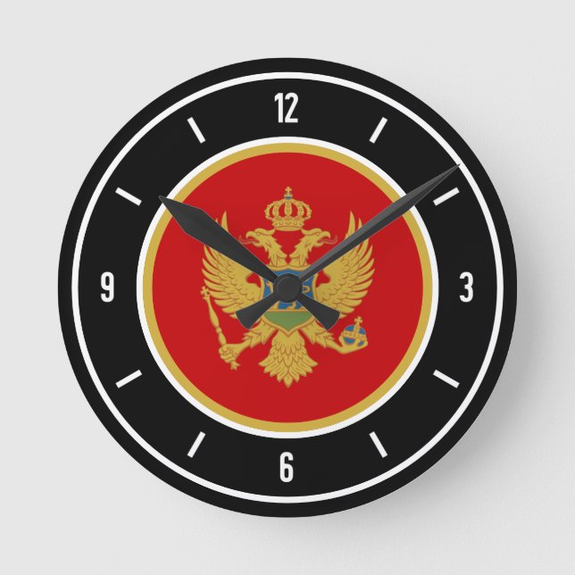 Relógio Redondo Sinalizador do Montenegro (Frente)