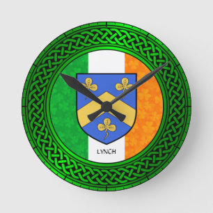 Relógio Redondo Sinalizador Shamrock da Irlanda - Lynch