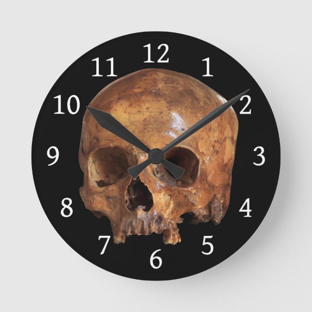 Relógio Redondo Skull Halloween (Frente)