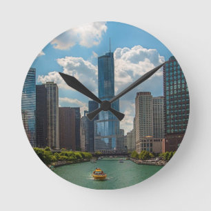 Relógio Redondo Skyline Chicago
