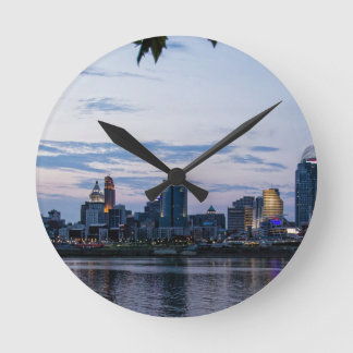 Relógio Redondo Skyline de Cincinnati