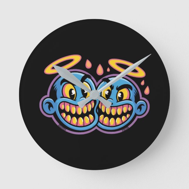 Relógio Redondo Smiling faces. (Frente)