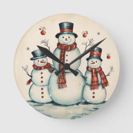 Relógio Redondo Snowman Trio
